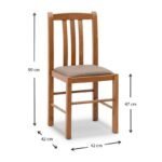 Καρέκλα τραπεζαρίας Derry Megapap από μασίφ ξύλο οξιάς χρώμα καρυδί 42x42x90εκ. - Image 6