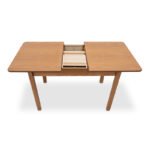 Τραπέζι Bergen Megapap μασίφ ξύλο-MDF επεκτεινόμενο χρώμα καρυδί 120/150x68x77εκ. - Image 8