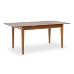 Τραπέζι Adare Megapap μασίφ ξύλο-MDF επεκτεινόμενο χρώμα καρυδί 140/180x78x77εκ. - Image 3