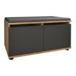 Παπουτσοθήκη Twain Megapap 8 ζευγών χρώμα sapphire oak - ανθρακί 80x35x42εκ. - Image 4