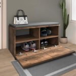 Παπουτσοθήκη Twain Megapap 8 ζευγών χρώμα καπνιστή καρυδιά 80x35x42εκ. - Image 2