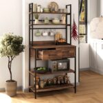 Έπιπλο κουζίνας Printo Megapap μεταλλικό - μελαμίνης χρώμα μαύρο - καπνιστή καρυδιά 81,6x37,5x169,1εκ. - Image 2