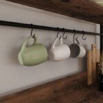 Έπιπλο κουζίνας Printo Megapap μεταλλικό - μελαμίνης χρώμα μαύρο - καπνιστή καρυδιά 81,6x37,5x169,1εκ. - Image 3