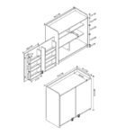 Ντουλάπι κουζίνας - μπάνιου Altay I Megapap χρώμα λευκό 97,8x44,1x91,5εκ. - Image 6