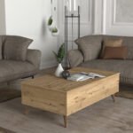 Τραπεζάκι σαλονιού Roy Megapap με σερβιτόρο χρώμα sepet oak 121x69x40εκ. - Image 2