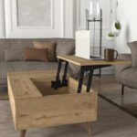 Τραπεζάκι σαλονιού Roy Megapap με σερβιτόρο χρώμα sepet oak 121x69x40εκ. - Image 5