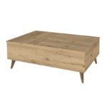 Τραπεζάκι σαλονιού Roy Megapap με σερβιτόρο χρώμα sepet oak 121x69x40εκ. - Image 6