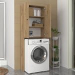 Έπιπλο πλυντηρίου Romme Megapap χρώμα sepet oak 65x27,1x180εκ. - Image 2