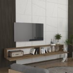 Έπιπλο τηλεόρασης επιτοίχιο Espanse Megapap χρώμα καρυδί 241,8x31,7x30εκ. - Image 2