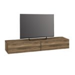 Έπιπλο τηλεόρασης επιτοίχιο Espanse Megapap χρώμα καρυδί 241,8x31,7x30εκ. - Image 5