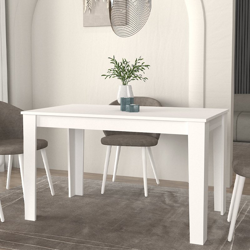 GP042-03552-0 Τραπέζι Darlen Megapap χρώμα λευκό 125x72x74εκ. - Image 1