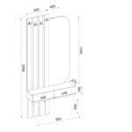 Έπιπλο εισόδου Reyas Megapap χρώμα ανθρακί - sepet oak 90x27x205,6εκ. - Image 8