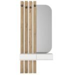 Έπιπλο εισόδου Reyas Megapap χρώμα λευκό - sepet oak 90x27x205,6εκ. - Image 6