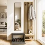 Έπιπλο εισόδου Dumont Megapap χρώμα ανθρακί - sepet oak 104,8x35x198εκ. - Image 2