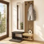 Έπιπλο εισόδου Dumont Megapap χρώμα ανθρακί - sepet oak 104,8x35x198εκ. - Image 4