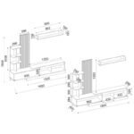 Σύνθεση τηλεόρασης Vermont Megapap χρώμα ανθρακί - sepet oak 180x40x193,8εκ. - Image 10