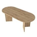 Τραπέζι Cortado Megapap χρώμα sapphire oak 200x90x74εκ. - Image 7