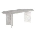 Τραπέζι Cortado Megapap χρώμα λευκό εφέ μαρμάρου 200x90x74εκ. - Image 7