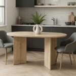 Τραπέζι Cortado Megapap χρώμα sapphire oak 138x80x75εκ. - Image 2