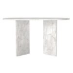 Τραπέζι Cortado Megapap χρώμα λευκό εφέ μαρμάρου 138x80x75εκ. - Image 8