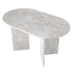 Τραπέζι Cortado Megapap χρώμα λευκό εφέ μαρμάρου 138x80x75εκ. - Image 9