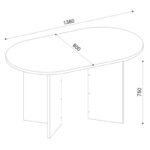 Τραπέζι Cortado Megapap χρώμα sencron black 138x80x75εκ. - Image 7