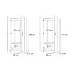 Ντουλάπα ρούχων Vivian Megapap τετράφυλλη χρώμα φυσικό οξιάς 160x51,8x181εκ. - Image 6