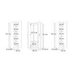 Ντουλάπα ρούχων Vivian Megapap τετράφυλλη χρώμα φυσικό οξιάς 160x51,8x181εκ. - Image 5