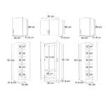 Ντουλάπα ρούχων Vivian Megapap τετράφυλλη με πατάρι χρώμα φυσικό οξιάς 160x51,8x240εκ. - Image 5