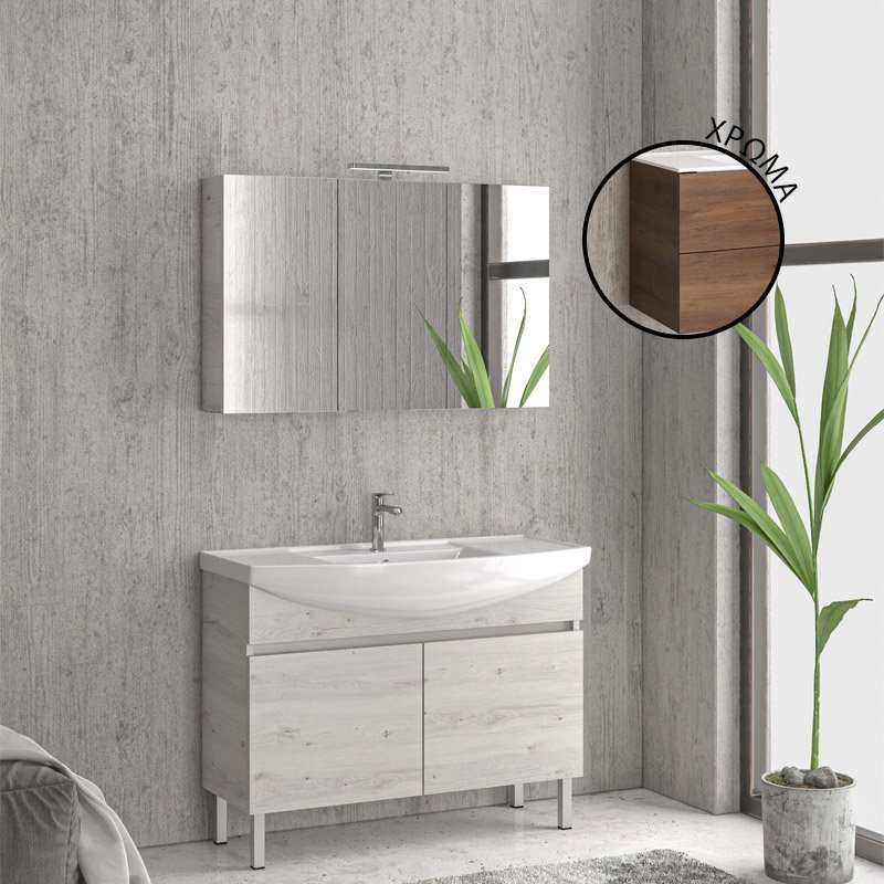 NBIA1008702_3 Βάση με δύο πόρτες Brown 8702 NEW BIANNA 100 KARAG 98x35x63cm - Image 1