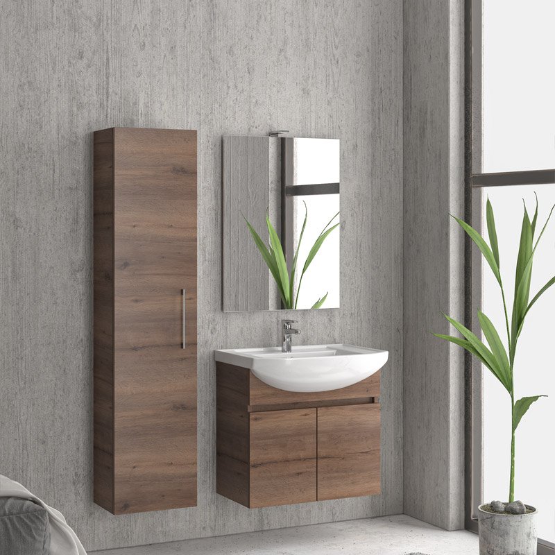 NBIA658702_1 Βάση με δύο πόρτες Brown 8702 NEW BIANNA 65 KARAG 62x35x63cm - Image 1