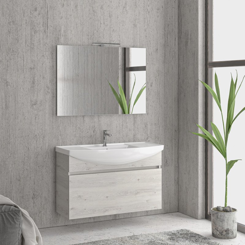 NBIAD1008902 Βάση με συρτάρι Ice Oak 8902 NEW BIANNA 100 KARAG 98x35x63cm - Image 1