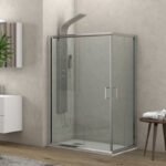 Καμπίνα ορθογώνια με διάφανο κρύσταλλο NEW FLORA 100 Cromo KARAG 80x130x180cm