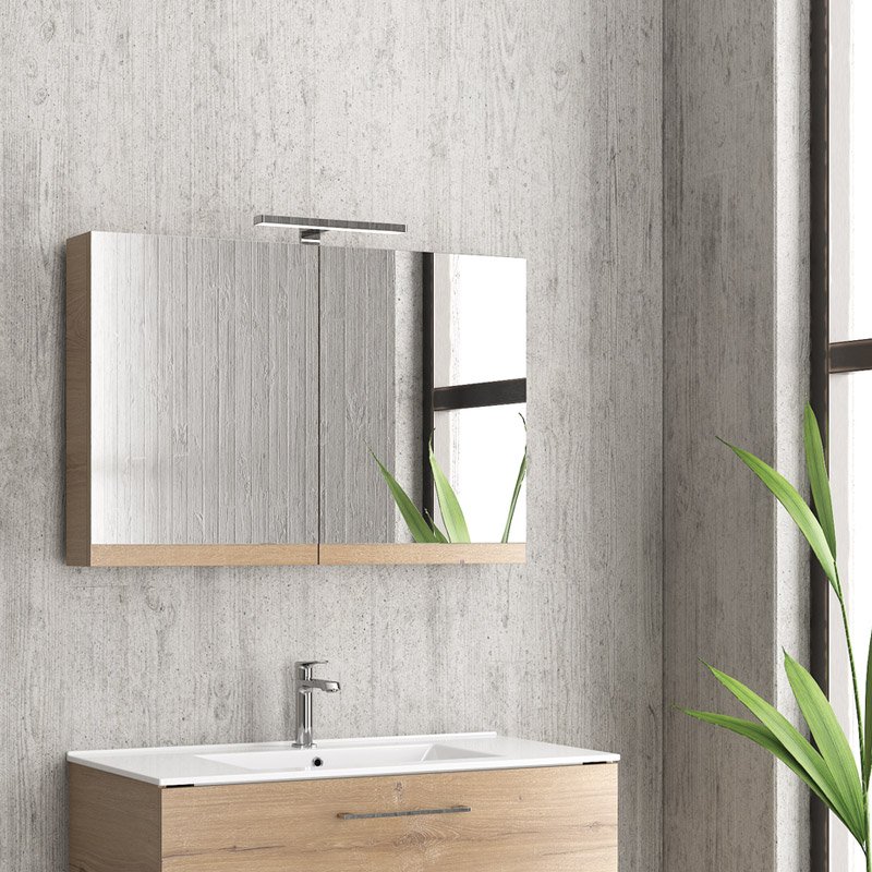 NMI908502_3 Καθρέπτης ανοιγόμενος με δύο πόρτες Elvezia 8502 Collection:NEW KARAG 90x13x60cm - Image 1