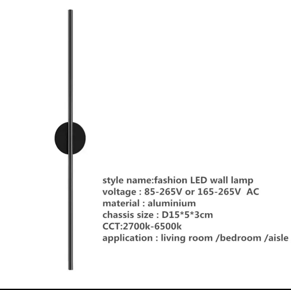 Viola-1 SE LED 80 VIOLA BLACK WALL LAMP 12W 3CCT WITH MEMORY 2 YEARS WARRANTY Δ1 - Image 1