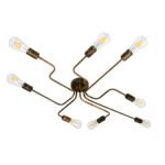 GLOBOSTAR® LIBERTA 00841 Μοντέρνο Φωτιστικό Οροφής με Ντουί 8 x E27 AC 220-240V IP20 - Μπρούτζινο - Μ102 x Π72 x Υ10.5cm - Image 2