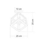 GLOBOSTAR® CUBE 00799 Μοντέρνο Φωτιστικό Οροφής με Ντουί 1 x E27 AC 220-240V IP20 - Μαύρο & Χρυσό - Μ25 x Π25 x Υ25cm - Image 10