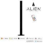 GloboStar® ALIEN-DIVA-BLACK-50-11 ALIEN Design DIVA Μοντέρνο Minimal Nordic Μεταλλικό Φωτιστικό Επιτραπέζιο - Πορτατίφ - Λαμπατέρ Μαύρο LED 10W 1500lm με Ασύρματο Χειριστήριο RF & Dimmer IP20 Πολύχρωμο RGBW Ψηφιακή με Τρεχούμενα Εφέ Μ3 x Π1.6 x Υ50cm - Image 7