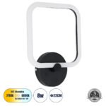 GLOBOSTAR® ELIZA 61343 Μοντέρνο Φωτιστικό Τοίχου - Απλίκα LED 8W 960lm 360° AC 220-240V IP20 Ρυθμιζόμενο Λευκό CCT με On/Off 2700K/4500K/6000K - Lumileds SMD Chip - Μαύρο Ματ - Μ22 x Π5 x Υ28.5cm - 3 Χρόνια Εγγύηση - Image 2