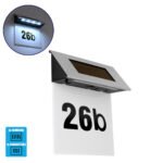 GloboStar® 71485 Αυτόνομο Ηλιακό Φωτιστικό LED SMD 1W 40lm με Ενσωματωμένη Μπαταρία 600mAh - Φωτοβολταϊκό Πάνελ με Αισθητήρα Ημέρας-Νύχτας για Αρίθμηση Διεύθυνσης Δρόμου Αδιάβροχο IP65 Ψυχρό Λευκό 6000K - Image 2