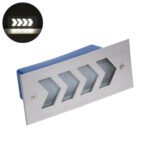 GloboStar® WALLLIGHT-ARINA 90671 Χωνευτό Φωτιστικό Τοίχου LED 6W 690lm 120° DC 24V Αδιάβροχο IP67 Μ17 x Π7 x Υ5.5cm Φυσικό Λευκό 4500K - Ανοξείδωτο Ατσάλι - 3 Years Warranty - Image 2