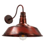 GLOBOSTAR® RAY 01052 Vintage Φωτιστικό Τοίχου - Απλίκα με Ντουί 1 x E27 AC 220-240V IP20 - Χάλκινο Εφέ Σκουριάς - Μ36 x Π42 x Υ32cm - Image 2