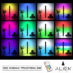 GloboStar® ALIEN-DIVA-BLACK-50-11 ALIEN Design DIVA Μοντέρνο Minimal Nordic Μεταλλικό Φωτιστικό Επιτραπέζιο - Πορτατίφ - Λαμπατέρ Μαύρο LED 10W 1500lm με Ασύρματο Χειριστήριο RF & Dimmer IP20 Πολύχρωμο RGBW Ψηφιακή με Τρεχούμενα Εφέ Μ3 x Π1.6 x Υ50cm - Image 4