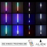 GloboStar® ALIEN-DIVA-BLACK-50-11 ALIEN Design DIVA Μοντέρνο Minimal Nordic Μεταλλικό Φωτιστικό Επιτραπέζιο - Πορτατίφ - Λαμπατέρ Μαύρο LED 10W 1500lm με Ασύρματο Χειριστήριο RF & Dimmer IP20 Πολύχρωμο RGBW Ψηφιακή με Τρεχούμενα Εφέ Μ3 x Π1.6 x Υ50cm - Image 5