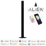 GloboStar® ALIEN-DIVA-BLACK-50-12 ALIEN Design DIVA Μοντέρνο Minimal Nordic Μεταλλικό Φωτιστικό Επιτραπέζιο - Πορτατίφ - Λαμπατέρ Μαύρο LED 10W 1500lm με Ασύρματο Χειριστήριο RF & Dimmer IP20 Πολύχρωμο RGBW + WW Smart Home Wi-Fi Μ3 x Π1.6 x Υ50cm - Image 5