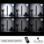 GloboStar® ALIEN-DIVA-BLACK-50-1 ALIEN Design DIVA Μοντέρνο Minimal Nordic Μεταλλικό Φωτιστικό Επιτραπέζιο - Πορτατίφ - Λαμπατέρ Μαύρο LED 8W 1120lm με Ασύρματο Χειριστήριο RF & Dimmer IP20 Ψυχρό Λευκό 6000K Μ3 x Π1.6 x Υ50cm - Image 2