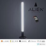 GloboStar® ALIEN-DIVA-BLACK-50-1 ALIEN Design DIVA Μοντέρνο Minimal Nordic Μεταλλικό Φωτιστικό Επιτραπέζιο - Πορτατίφ - Λαμπατέρ Μαύρο LED 8W 1120lm με Ασύρματο Χειριστήριο RF & Dimmer IP20 Ψυχρό Λευκό 6000K Μ3 x Π1.6 x Υ50cm - Image 4