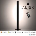 GloboStar® ALIEN-DIVA-BLACK-50-2 ALIEN Design DIVA Μοντέρνο Minimal Nordic Μεταλλικό Φωτιστικό Επιτραπέζιο - Πορτατίφ - Λαμπατέρ Μαύρο LED 8W 1040lm με Ασύρματο Χειριστήριο RF & Dimmer IP20 Φυσικό Λευκό 4500K Μ3 x Π1.6 x Υ50cm - Image 3