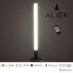 GloboStar® ALIEN-DIVA-BLACK-50-2 ALIEN Design DIVA Μοντέρνο Minimal Nordic Μεταλλικό Φωτιστικό Επιτραπέζιο - Πορτατίφ - Λαμπατέρ Μαύρο LED 8W 1040lm με Ασύρματο Χειριστήριο RF & Dimmer IP20 Φυσικό Λευκό 4500K Μ3 x Π1.6 x Υ50cm - Image 4