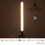 GloboStar® ALIEN-DIVA-BLACK-50-3 ALIEN Design DIVA Μοντέρνο Minimal Nordic Μεταλλικό Φωτιστικό Επιτραπέζιο - Πορτατίφ - Λαμπατέρ Μαύρο LED 8W 960lm με Ασύρματο Χειριστήριο RF & Dimmer IP20 Θερμό Λευκό 3000K Μ3 x Π1.6 x Υ50cm - Image 4